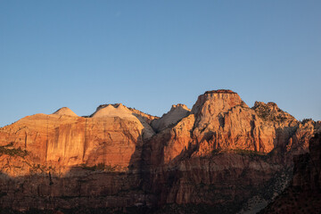 Zion National Park, mountain at sunrise