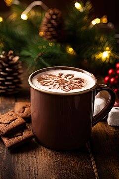 Hot chocolate mug christmas dessert.