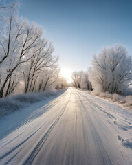 Fototapeta premium falling snow, starry snowfall, snow-covered trees, winter night, dark trees, snow like stars, serene winter, magical snowfall, poetic landscape, winter wonderland, tranquil night, star-like snow, snow
