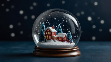 glass of Christmas decoration ball
