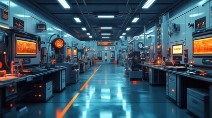 Fototapeta premium Futuristic Laboratory Interior