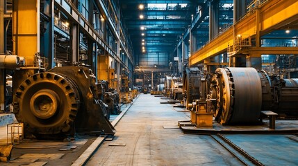Fototapeta premium Using remote control for industrial machines to monitor health, optimize performance, and reduce maintenance costs