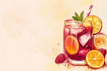 National Sangria Day. December 20. Holiday illustration.