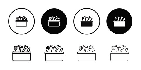 Toolbox icon Thin line flat illustration