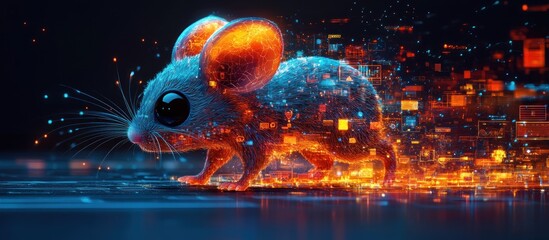 Fototapeta premium Digital Mouse in a Cyber World