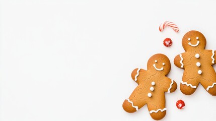 Naklejka premium Delight your guests this christmas and new year with festive gingerbread dessert ideas