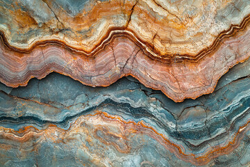 Naklejka premium Stunning natural stone with vibrant layers in vivid colors