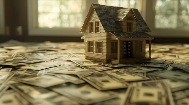 Buying and selling houses Home concept, home savings