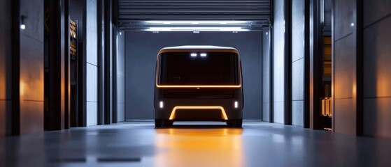 Obraz premium Autonomous smart warehouse with sensor-based tech