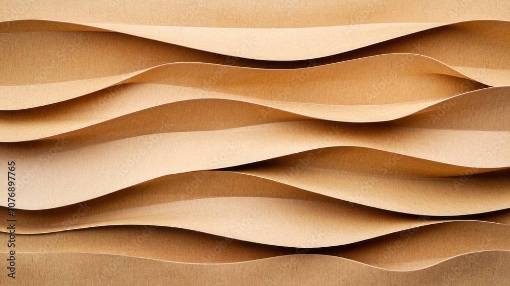 Poster The image is a close up of a brown wave pattern