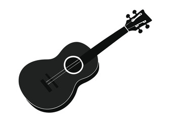 acoustic guitar isolated on white