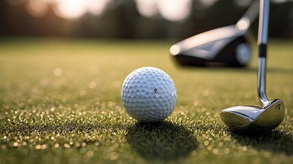 white golf ball on a grassy field