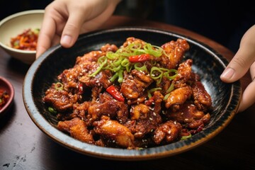 Fototapeta premium Food dish chinese food vegetable.