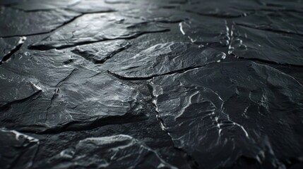 Obraz premium Dark Stone Texture: Rough, Natural Slate Background