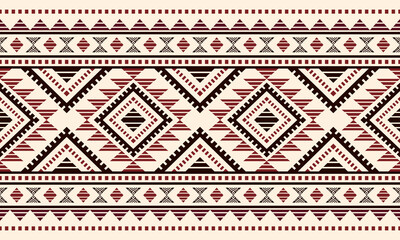 Southwest Aztec geometric Native American Mexican Navajo tribal ethnic seamless pattern fabric colorful design vector for textile printing
