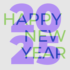 2025 new year square poster