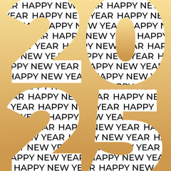 2025 new year square poster card