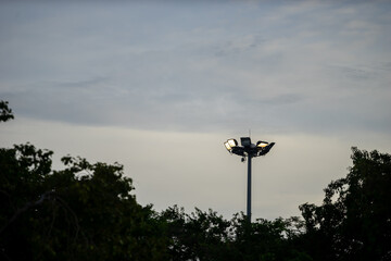 Obraz premium Spotlights In general, spotlights have a duty to illuminate a wide area, can be rotated to allow the light to shine in the direction that the user wants to focus on the desired point.