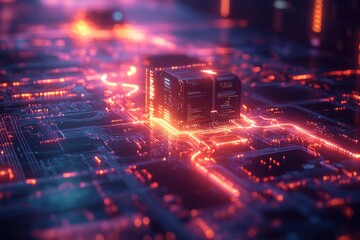 Obraz premium Abstract Digital Network