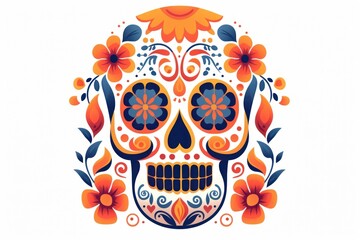 Fototapeta premium Skull pattern art representation.