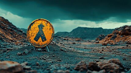 Recognizing warning signs near buried landmines in a desolate landscape a guide to safety and awareness