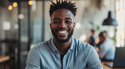 Portrait of an african american employee