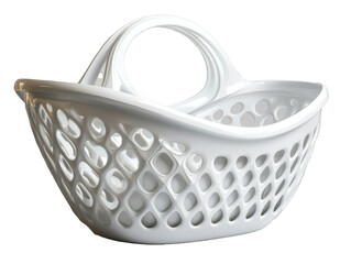 Obraz premium Sleek White Laundry Basket for Organized Home