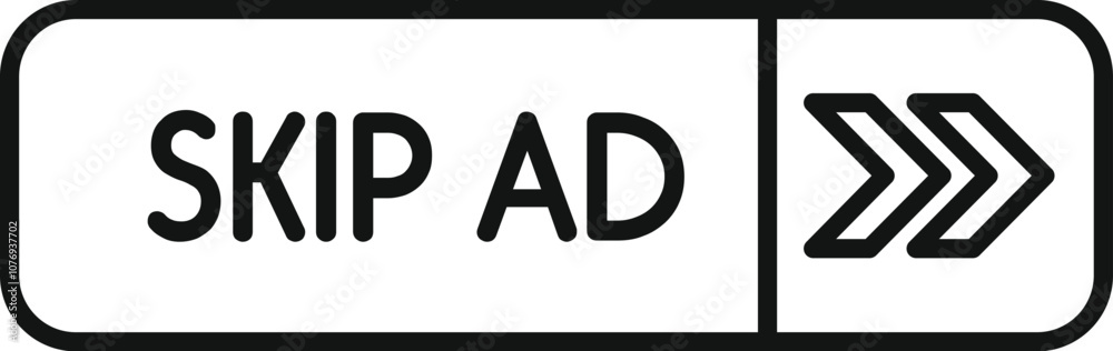 Poster skip ad button allowing users to bypass advertising content, enhancing user experience and providing