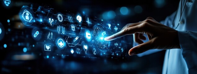 Naklejka premium Digital Healthcare Innovation