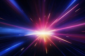 Light explosion burst streaking backgrounds space flare.