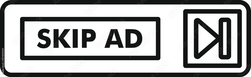 Poster skip ad button allowing users to bypass advertising content, enhancing user experience and providing