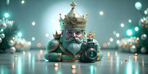 Soft Abstract Reyes Magos Luminous Trails Photo Stock Concept Gentle Camera Movement Magic Wisdom Scene Magazine Advertisements Banners Ample Space for Text Creative Visuals