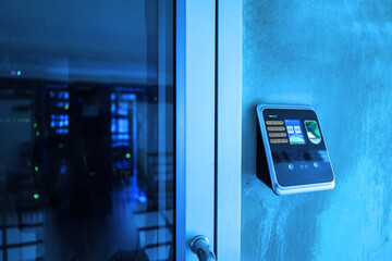Fingerprint machine server room safety .