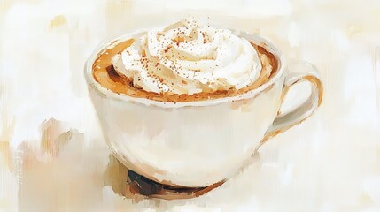 Creamy Mocha in Soft Colors on a White Backdrop