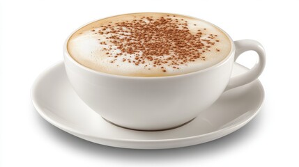 Obraz premium Soft Foam Art in White Coffee Cup Overhead View
