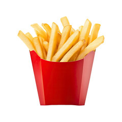 french fries with transparent background, ai