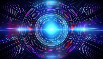 Fototapeta premium Abstract tech background. Futuristic technology interface