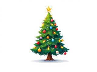 Modern Christmas Tree for Digital Designs