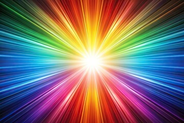 Obraz premium Abstract rainbow background with burst of light