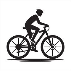 Obraz premium Bicycle Silhouette Vector Art Illustration