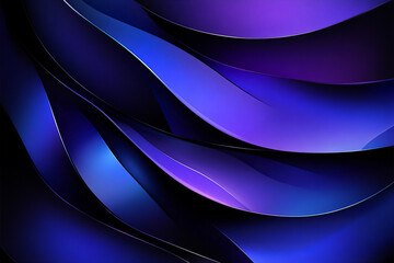 Fototapeta premium Modern Abstract Blue and Purple Wave Backgrounds with Smooth Gradient, Electric Flow, and Dynamic Light Effects for Technology, Design, and Creative Projects