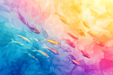 Fototapeta premium Tropical fish swimming in the sea.AI GENERAT .