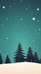 Obraz premium Minimal Christmas cute wallpaper background christmas outdoors nature.
