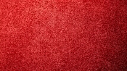 A red carpet with a pattern of dots is shown. The carpet is made of a plush material and has a deep red color. The dots are evenly spaced and vary in size, creating a visually interesting texture