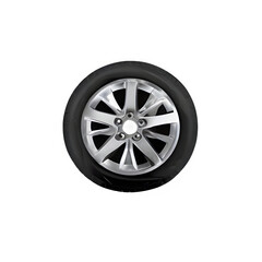 High-Quality Digital Illustration of Car Wheel - Vehicle Design and Detail