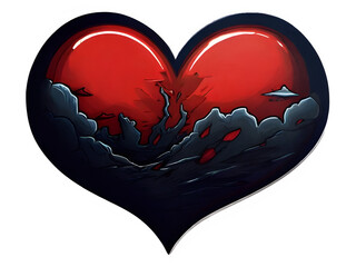 Beautiful Digital Illustration of a Heart - Symbol of Love and Emotion