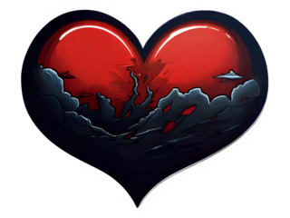 Beautiful Digital Illustration of a Heart - Symbol of Love and Emotion