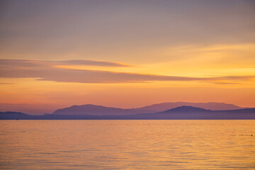 Fototapeta premium Serene Sunrise Over Victoria, Vancouver Island, BC, Canada