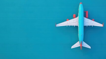 flight arrival and departure gates flat design top view bustling airport theme cartoon drawing Complementary Color Scheme