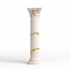 Fototapeta premium Elegant White Pillar on Minimal Background
